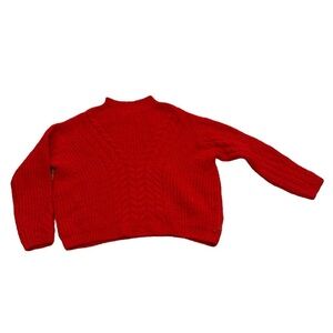 Universal Thread Red Cable Knit Sweater Mock Neck XL